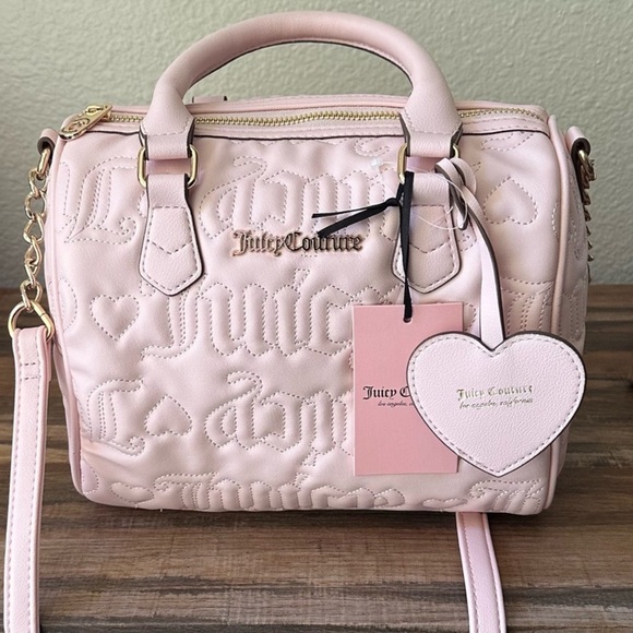 JUICY COUTURE FAME SATCHEL IN PINK NEW WITH TAGS BLUSH QUILTED JUICY - Picture 2 of 7